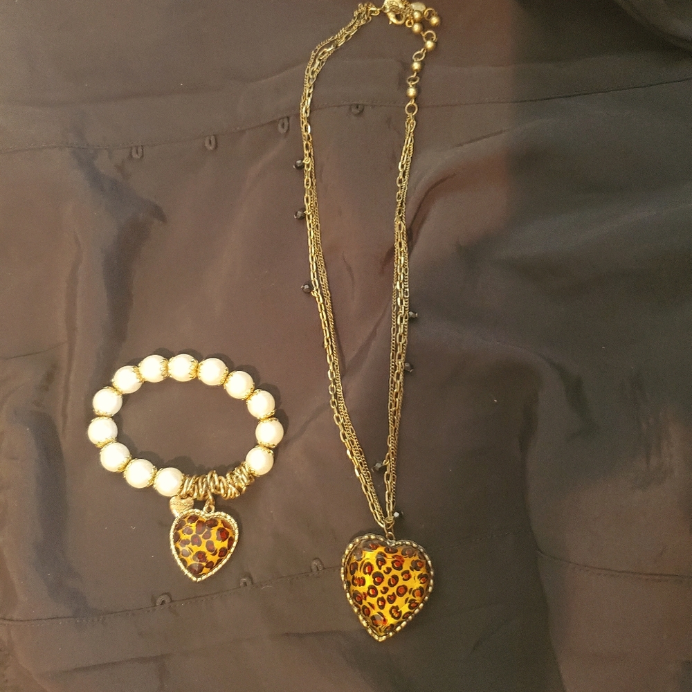 Betsey Johnson Necklace and bracelet  set.